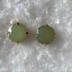 RJ GRAZIANO EARRINGS STUDS GOLD TONE GREEN PIERCED GUM DROP
